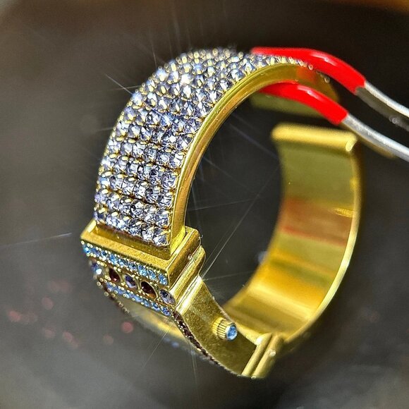 Heidi Daus Purple Stones Band Cuff Watch - Picture 6 of 9